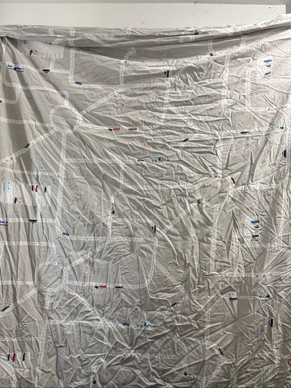 IKEA UPPTÅG children's road map duvet cover playful printed street Twin